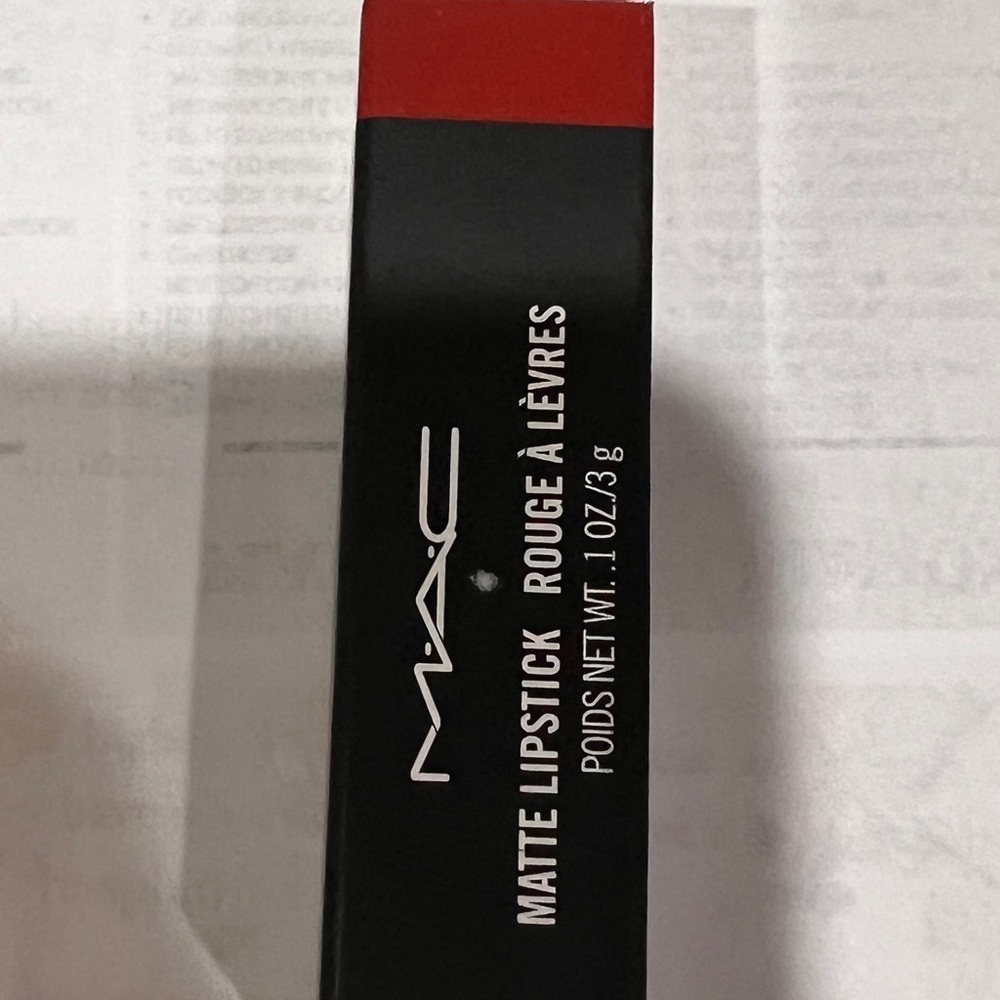 MAC Matte Lipstick In Chili never worn but has slight smudges